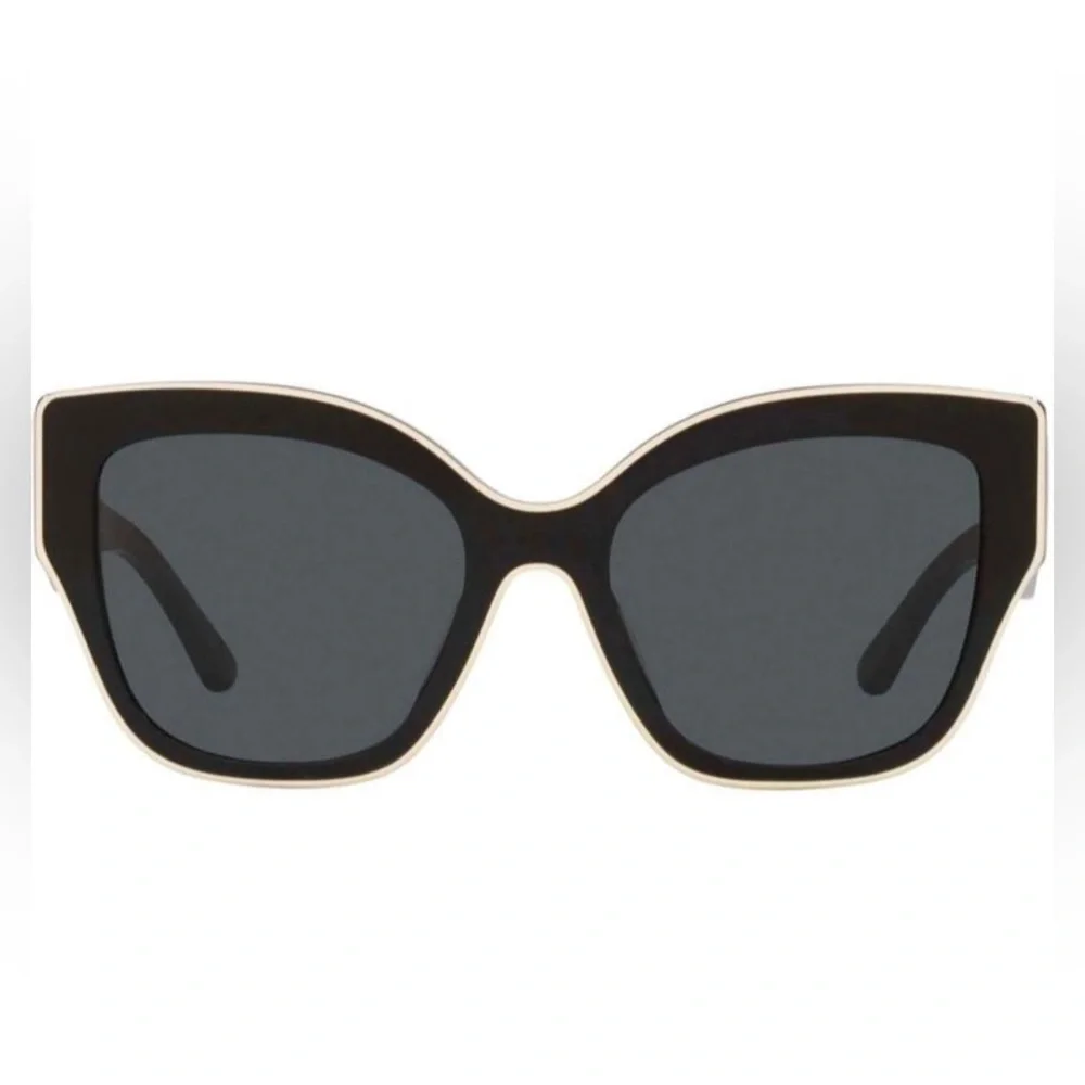 Tory Burch Black Sunglasses with Ivory Piping